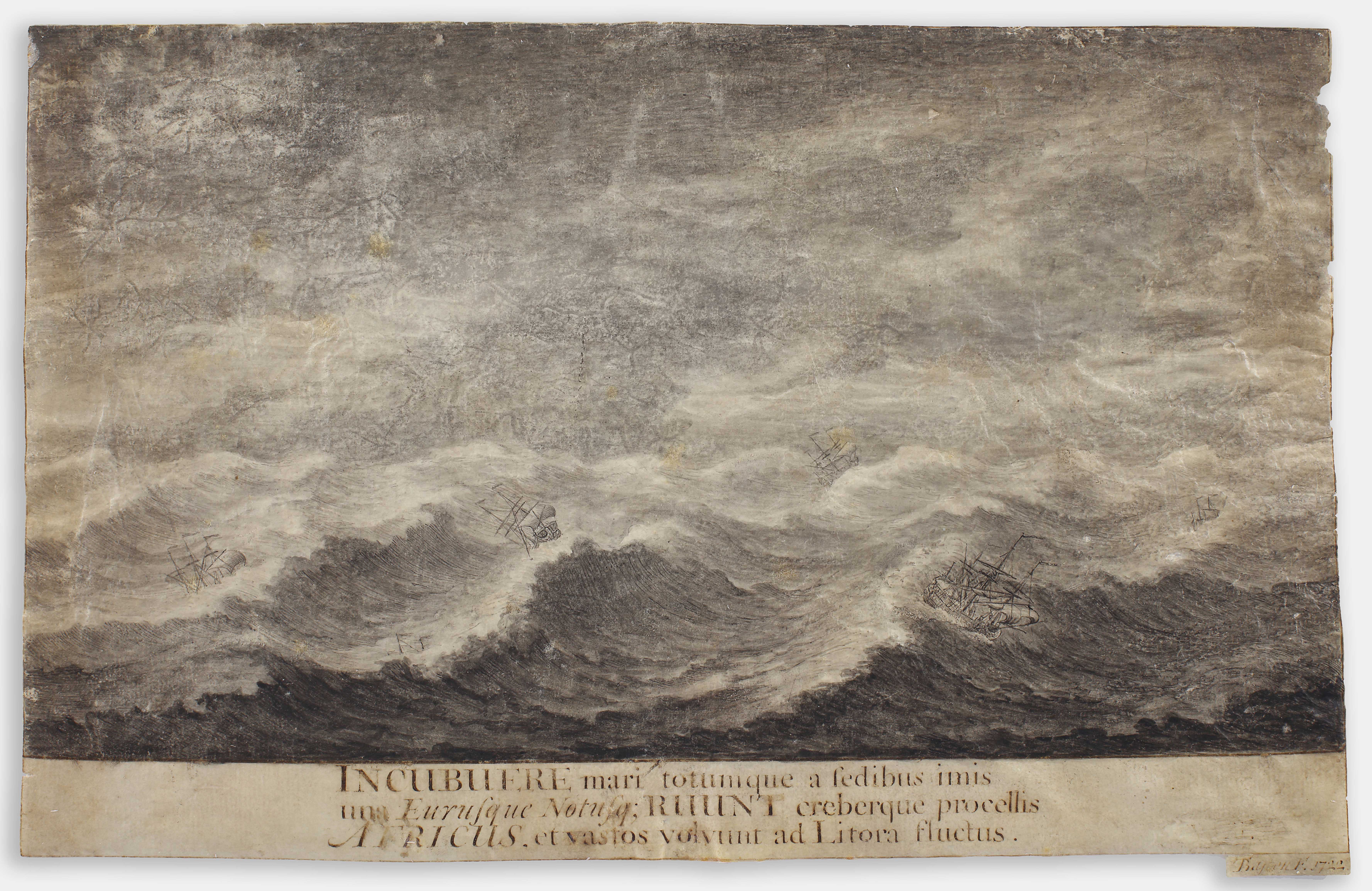 Aeneas in the storm off the coast of Africa 